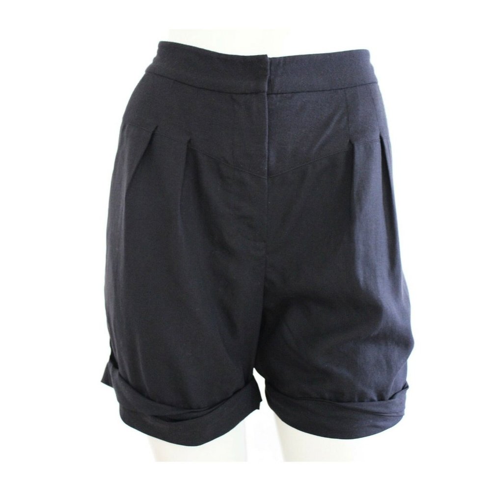 Under.ligne pleated silk/ jersey high waist shorts